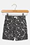 Toddlers Boy Splatter Paint Print Shorts, Grey