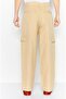 Men Regular Fit Solid Cargo Pants, Light Tan - 4