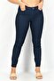 AX Women Skinny Fit Plain Non-Stretchable Denim Jeans, Navy