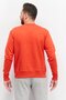 Men Crew Neck Long Sleeve Brand Logo Sweatshirt, Red - 4