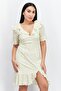 Women Floral Print Mini Dress, Light Green