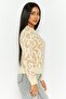 Women Crew Neck Knitted Sweater, Multicolor - 3
