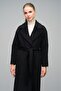 Reglan Sleeve Snap Closure Maxi Coat Black 3063-Y - 2