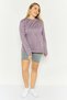 Women Sportswear Fit Long Sleeve Training Top, Purple Heather - 2