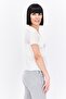 Women Sportswear Fit Short Sleeve Training Tops, Off White - 2