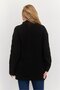 Women Mock Neck Textured Sweater, Black - 4