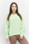 Women Sportswear Fit Long Sleeve Training Sweatshirt, Lime Green