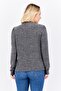 Women Mock Neck Long Sleeve Solid Top, Grey - 3