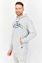 Men Sportswear Fit Graphic Print Training Hoodies, Grey - 4