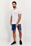Men Deadpool Basic Shorts, Teal Blue - 3