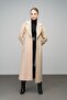 Reglan Sleeve Snap Closure Maxi Coat Beige 3063-Y - 3