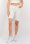 Women Solid Basic Shorts, Cream