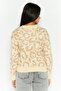 Women Crew Neck Knitted Sweater, Multicolor - 4