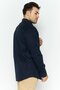 Men Regular Fit Long Sleeve Embroidered Logo Casual Shirt, Navy - 3
