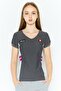 Women Sportswear Fit Short Sleeve Training Top, Grey