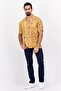 Men Regular Fit Allover Print Short Sleeves Casual Shirt, Yellow Combo - 4