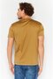 Men Crew Neck Short Sleeves Plain T-Shirt, Olive - 4