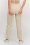 Women Regular Fit Ribbed Jogger Pants, Beige - 4