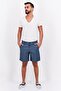 Men Heather 19 Inseam Chino Shorts, Heather Navy - 2