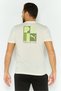 Men Sportswear Fit Short Sleeves Outdoor T-Shirt, Cream - 4