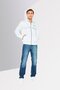 Men Mock Neck Brand Logo Long Sleeve Sweatshirt, White - 2