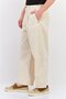 Men Super Baggy Fit Solid Straight Leg Pants, Beige - 2