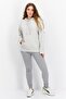 Women Hooded Heather Sweatshirt, Grey - 2