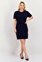 Women Textured Twisted Mini Dress, Navy - 2