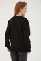 Crew Neck Printed Sweat Black - 5