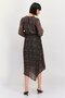 Women Floral Print Midi Dress, Black - 4