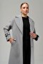 Low Sleeve Oversize Coat with Snap Snap Closure Sleeve Placket A.GRAY 3933 - 5