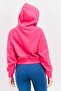 Women Brand Logo Fleece Hoodie, Dark Pink - 3