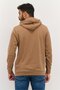 Men Hooded Brand Logo Long Sleeves Sweatshirt, Brown - 4
