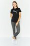 Women Sportswear Fit Short Sleeves Training Top, Black - 3