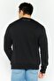 Men Crew Neck Brand Logo Long Sleeves Sweatshirt, Black - 4