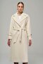 Low Sleeve Oversize Coat with Snap Snap Closure Sleeve Placket EKRU 3933 - 2