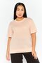 Women Sportswear Fit Textured Training T Shirt, Peach