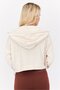Women Hood Neck Textured Hoodie, Beige - 3