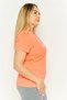 Women Sportswear Fit Short Sleeve Training T-Shirts, Coral Red - 3