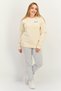Women Sportswear Fit Long Sleeve Outdoor Sweatshirt, Beige - 4