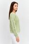 Women Crew Neck Knitted Sweater, Mint Green - 4