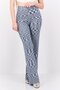Women Regular Fit Wide Leg Space Dye Palazzo Pant, Grey