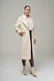 Low Sleeve Oversize Coat with Snap Snap Closure Sleeve Placket EKRU 3933 - 4