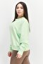 Women Sportswear Fit Long Sleeve Training Sweatshirt, Lime Green - 4