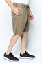 Men Regular Fit Solid Basic Shorts, Olive - 3