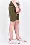 Men Drawstring Brand Logo Basic Shorts, Dark Olive - 2