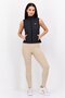 Women Sportswear Fit Sleeveless Outdoor Vest Jacket, Black - 4