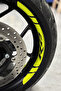 Neon Yellow Wheel Rim Stripe Sticker Sticker Compatible for Yamaha R25 (All Years) - 2