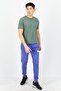 Men Regular Fit Solid Jogger Pants, Purple - 4