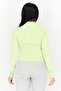 Women Mock Neck Long Sleeve Textured Sweatshirt, Green - 3